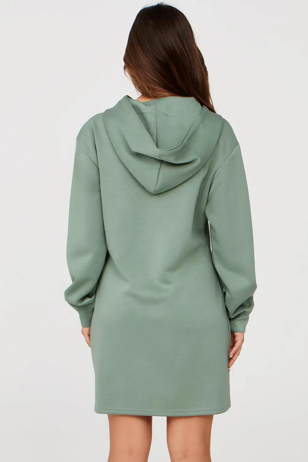 AlvaQ Womens Dresses Fall Winter 2024 Casual Long Sleeve Drawstring Pleated Hoodies Sweatshirt Pullover Tunic Mini Dress