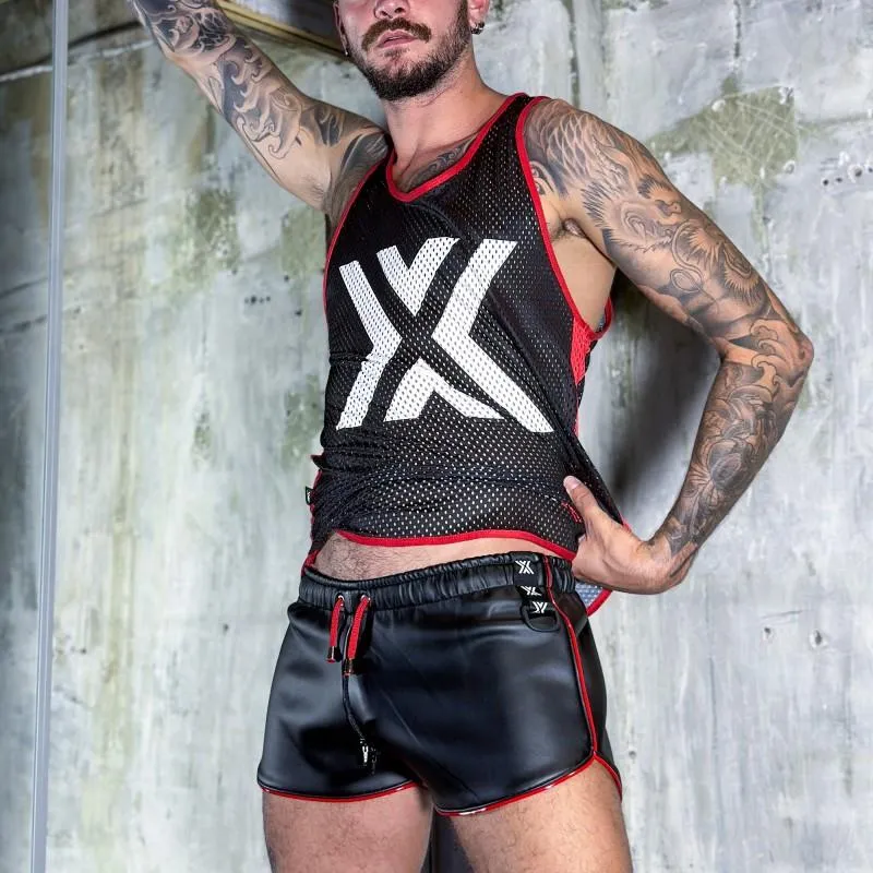 BOXER New Gen Sexy Zipper Shorts, Black/Red