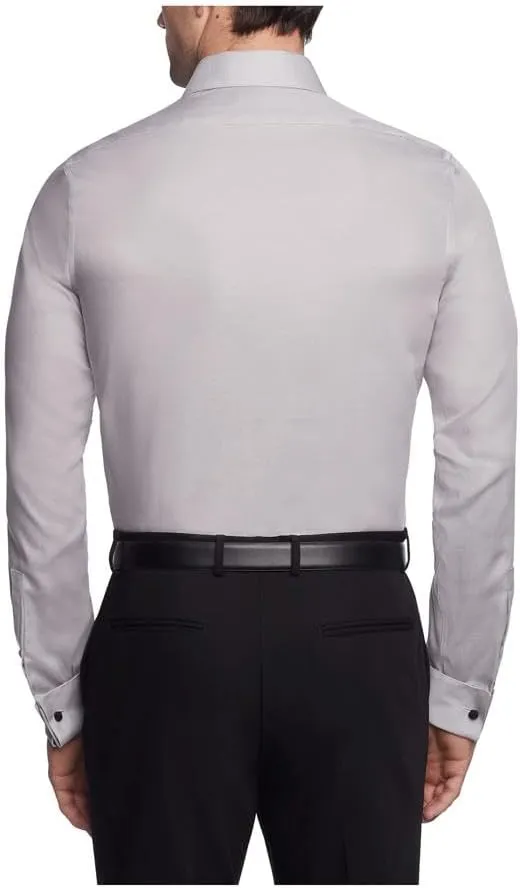 Calvin Klein Men's Slim Fit Non Iron Solid French Cuff Dress Shirt - Amazon Exclusive