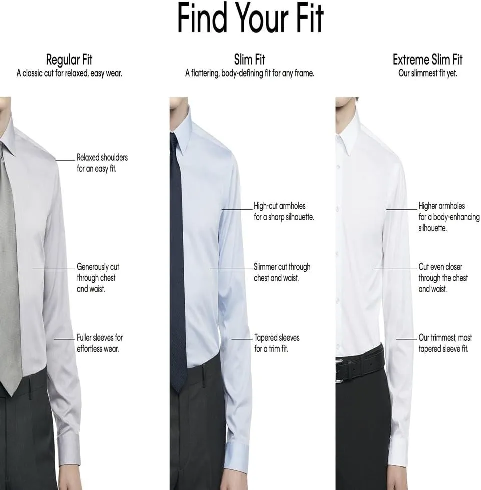 Calvin Klein Men's Slim Fit Non Iron Solid French Cuff Dress Shirt - Amazon Exclusive