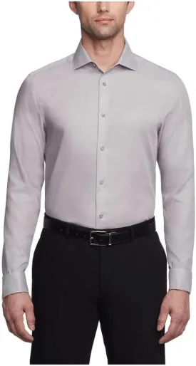 Calvin Klein Men's Slim Fit Non Iron Solid French Cuff Dress Shirt - Amazon Exclusive