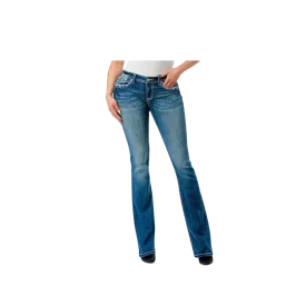 Grace In La Women's Steer Head Mid Rise Bootcut Jeans