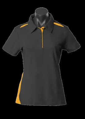 Ladies Paterson Polo Black/Gold