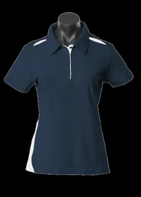 Ladies Paterson Polo Navy/White