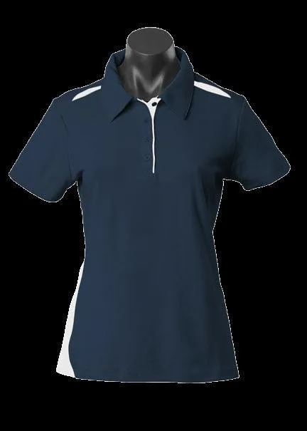 Ladies Paterson Polo Navy/White