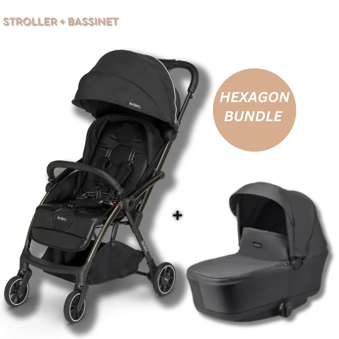 Leclercbaby Bundle Hexagon Carbon Black (Stroller   Bassinet)