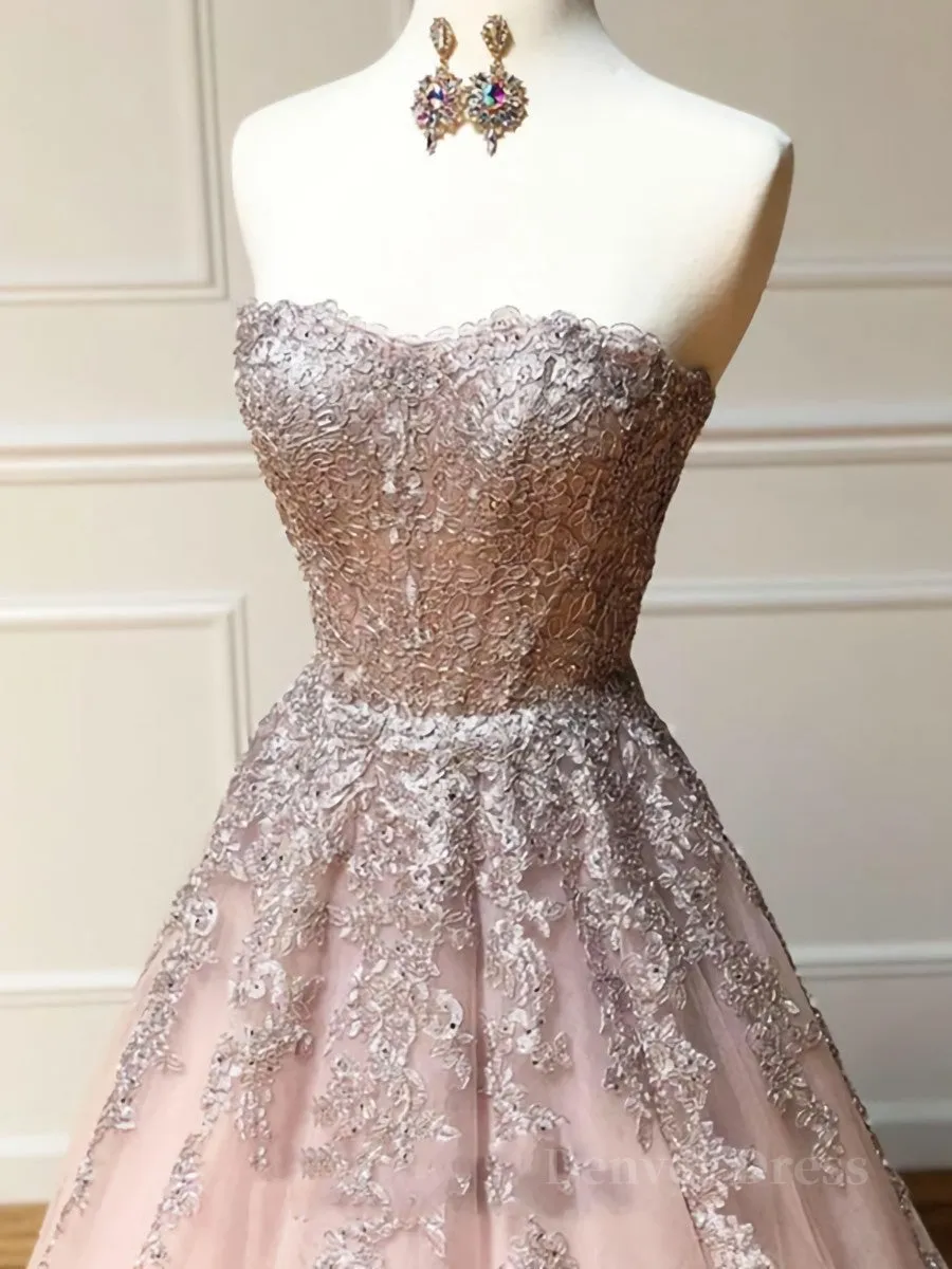 Long Lace Prom Dresses with Corset Back Long Lace Formal Evening Graduation Dresses