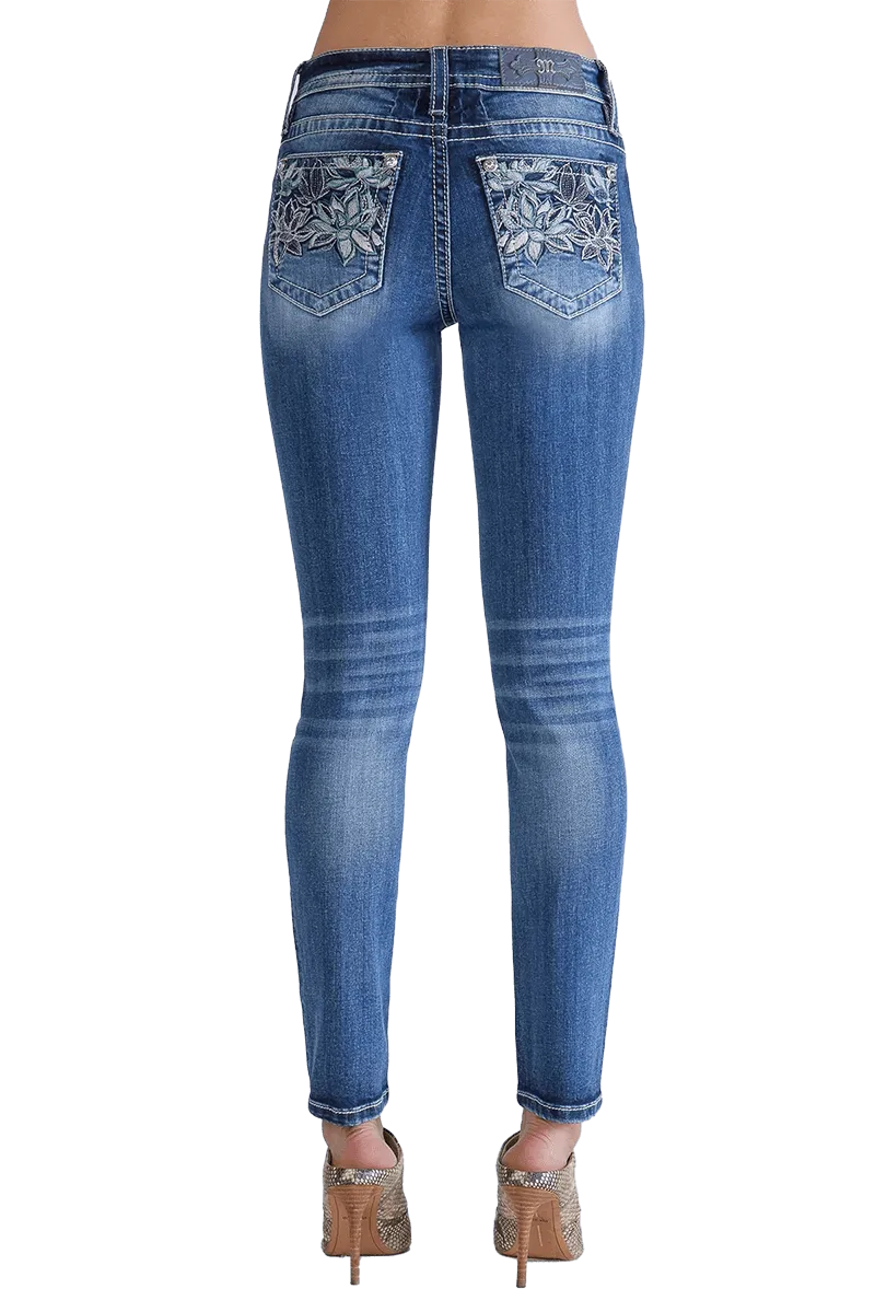 Miss Me Women's Mid Rise Boot Cut Jeans