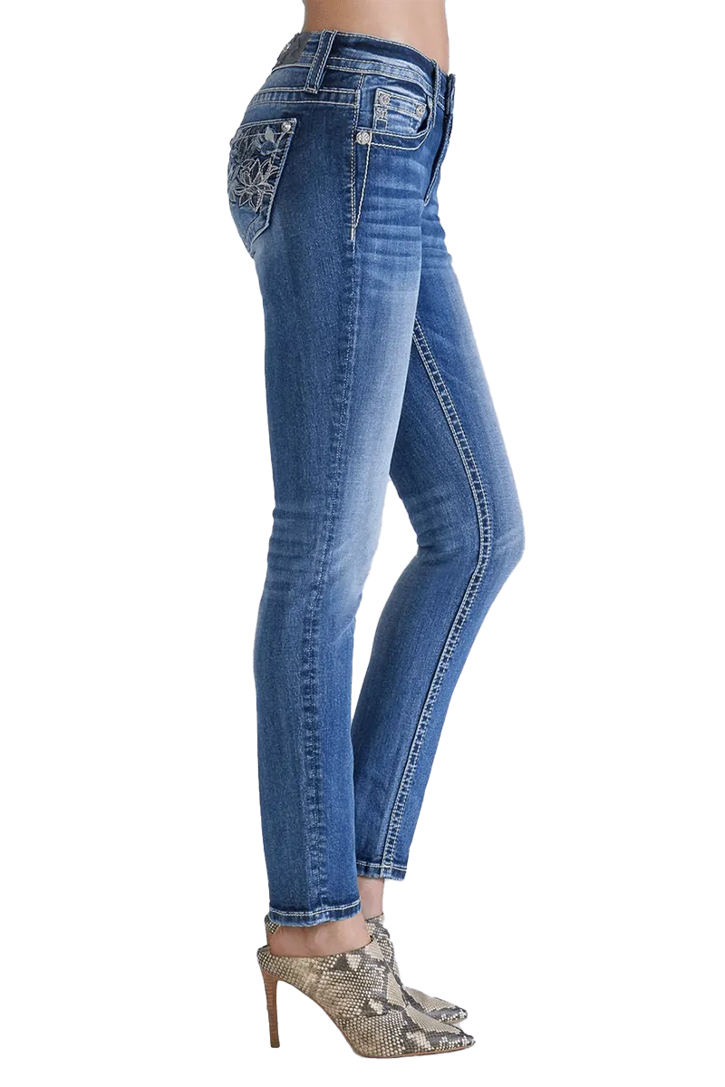 Miss Me Women's Mid Rise Boot Cut Jeans