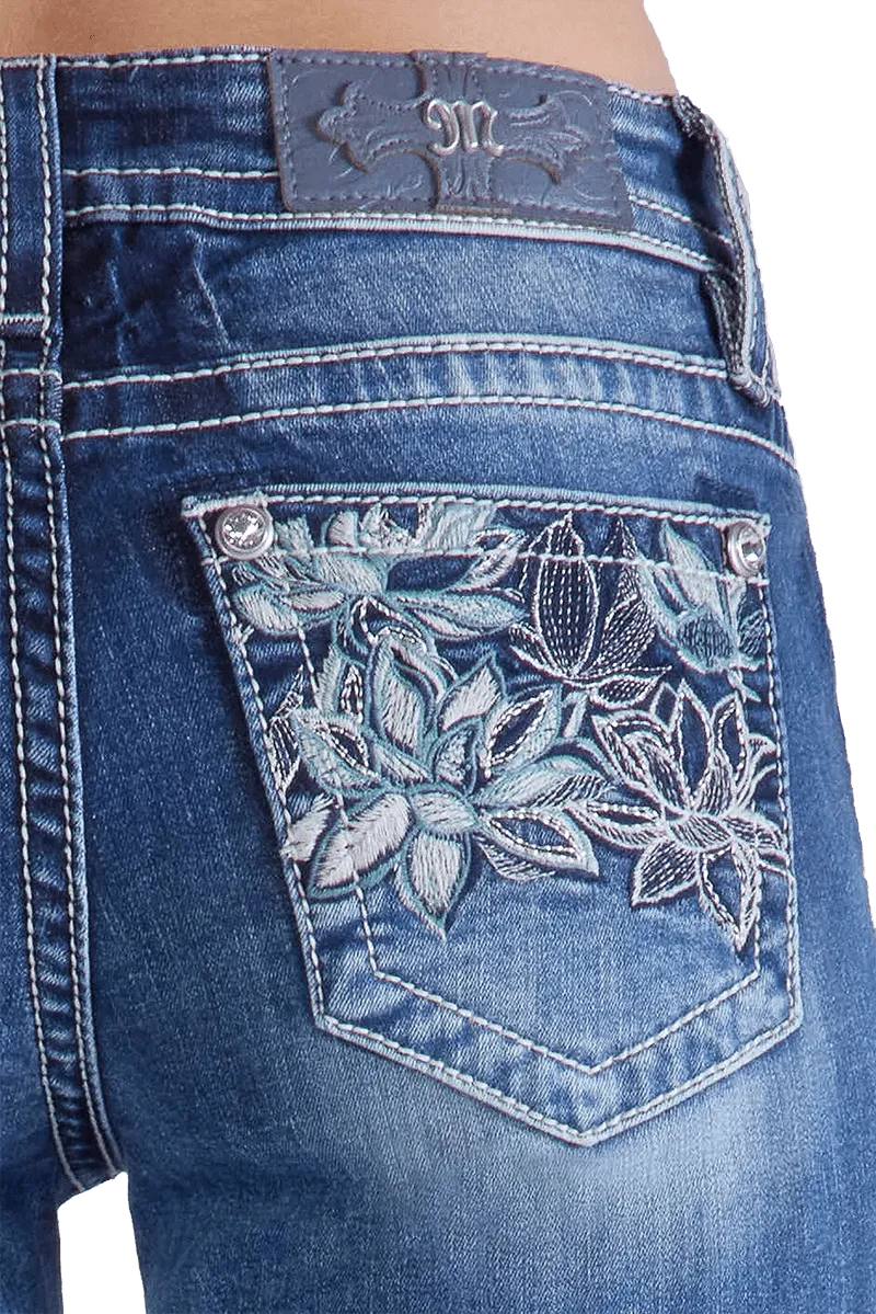 Miss Me Women's Mid Rise Boot Cut Jeans