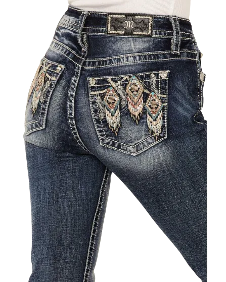 Miss Me Women's Southwestern Mini Dreamcatcher Jeans