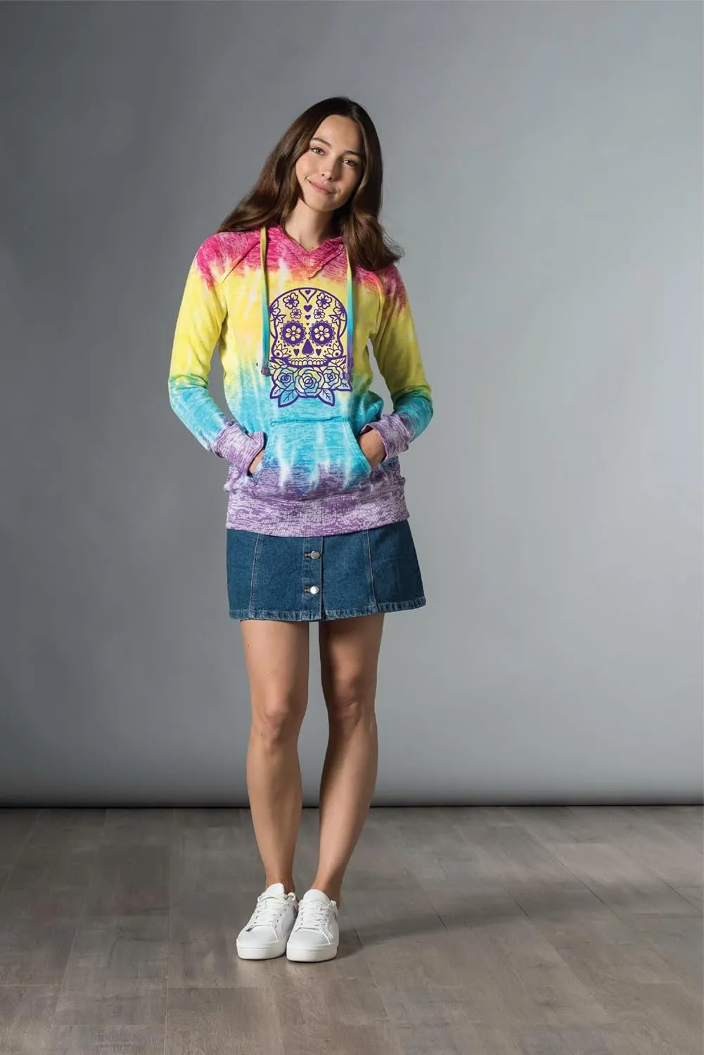 MV Sport Tie Dye Sweatshirts Hoodies for Women Rainbow Lightweight Pullover - Cotton Fleece Hoodie for Fall Winter Outfits
