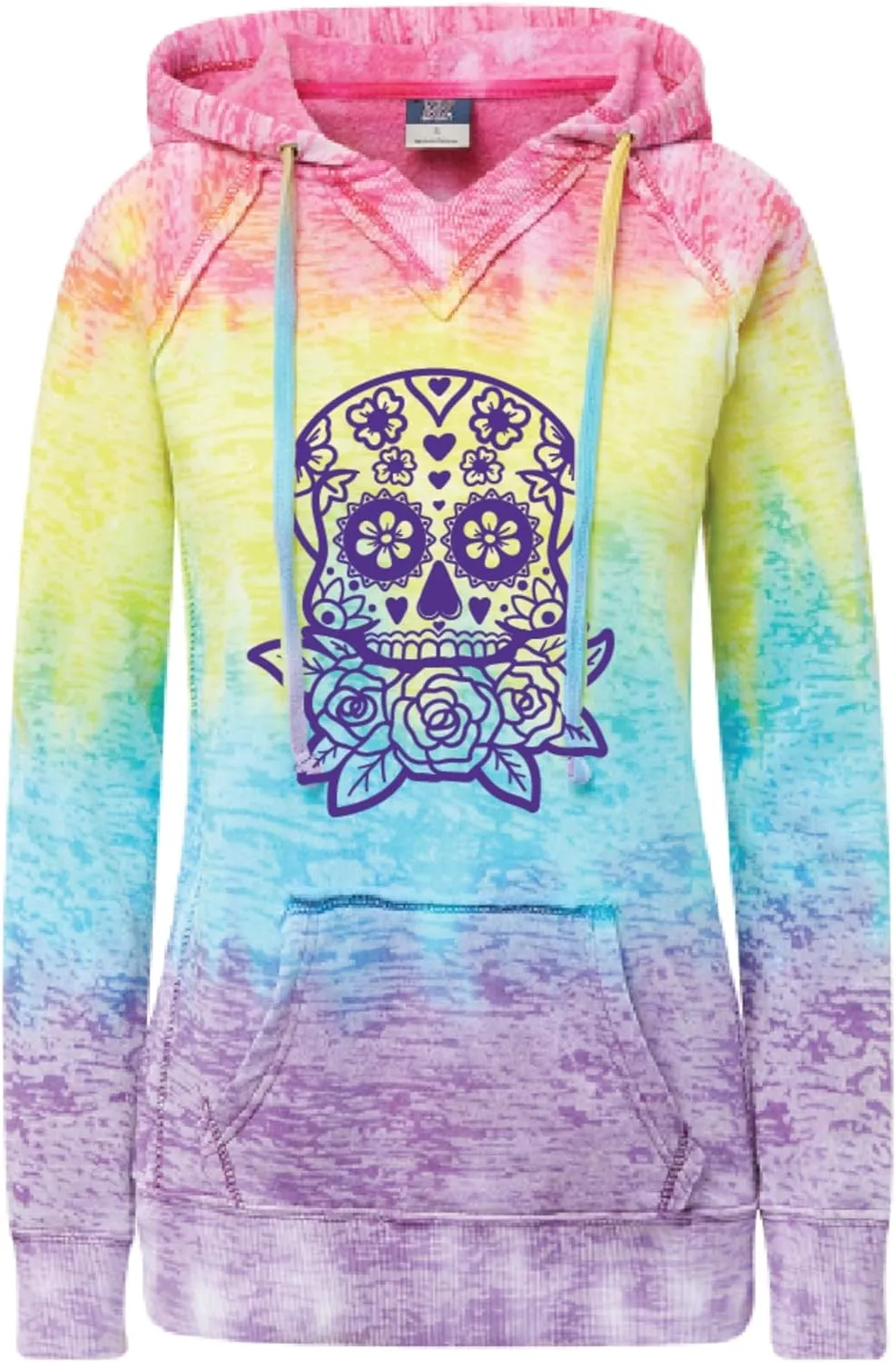 MV Sport Tie Dye Sweatshirts Hoodies for Women Rainbow Lightweight Pullover - Cotton Fleece Hoodie for Fall Winter Outfits