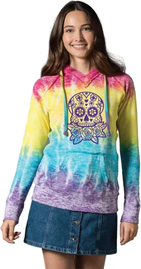 MV Sport Tie Dye Sweatshirts Hoodies for Women Rainbow Lightweight Pullover - Cotton Fleece Hoodie for Fall Winter Outfits