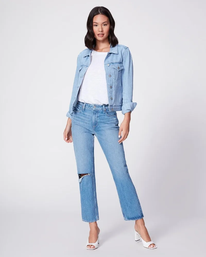 Paige - Rowan Denim Jacket with Puff Sleeves in Santee