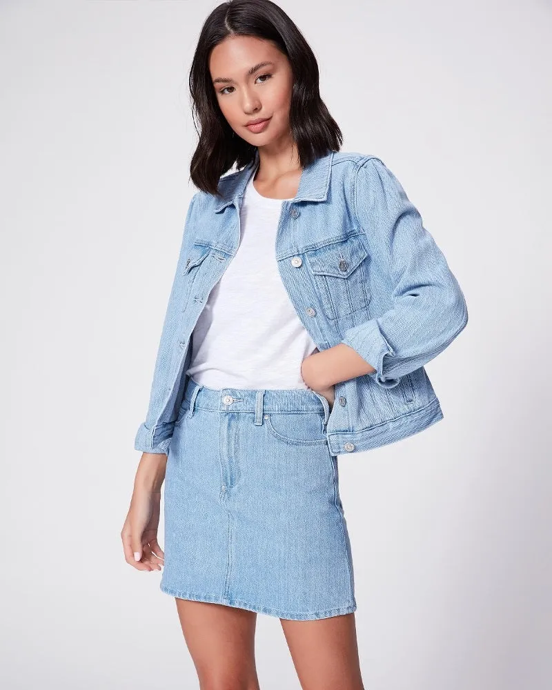 Paige - Rowan Denim Jacket with Puff Sleeves in Santee