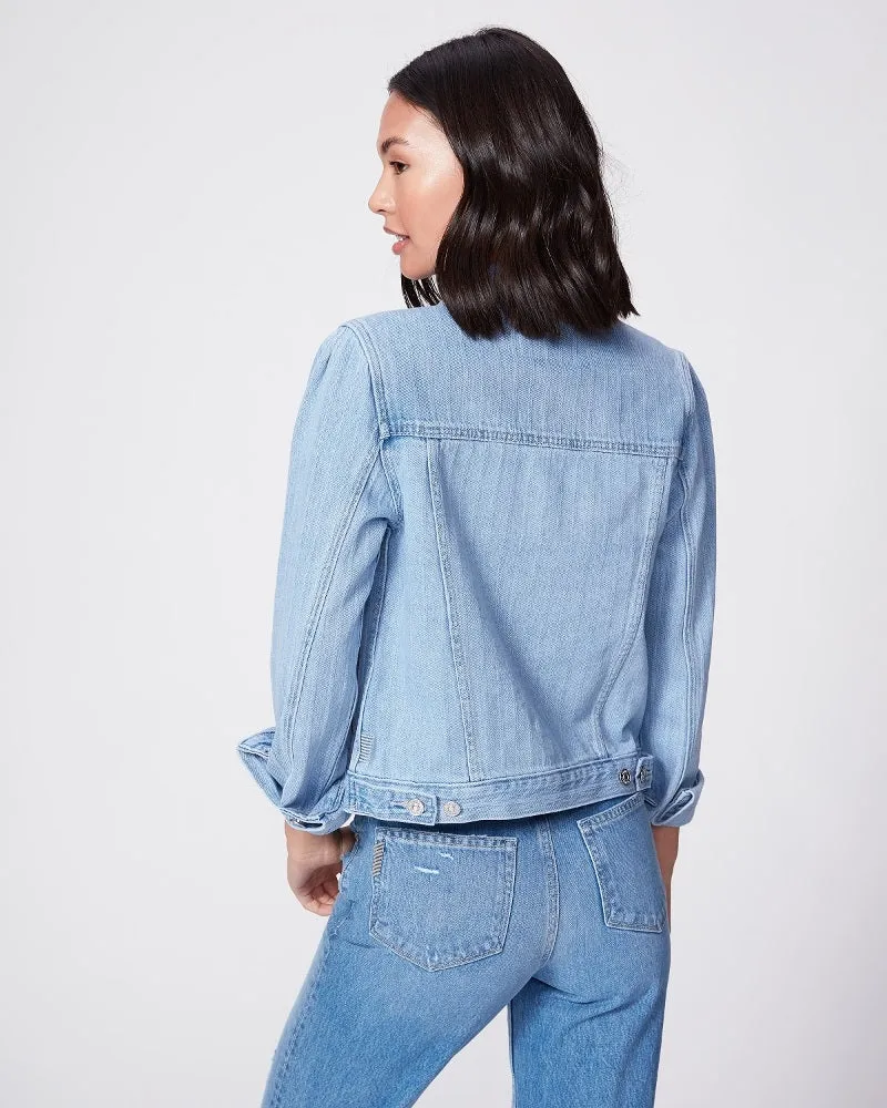 Paige - Rowan Denim Jacket with Puff Sleeves in Santee