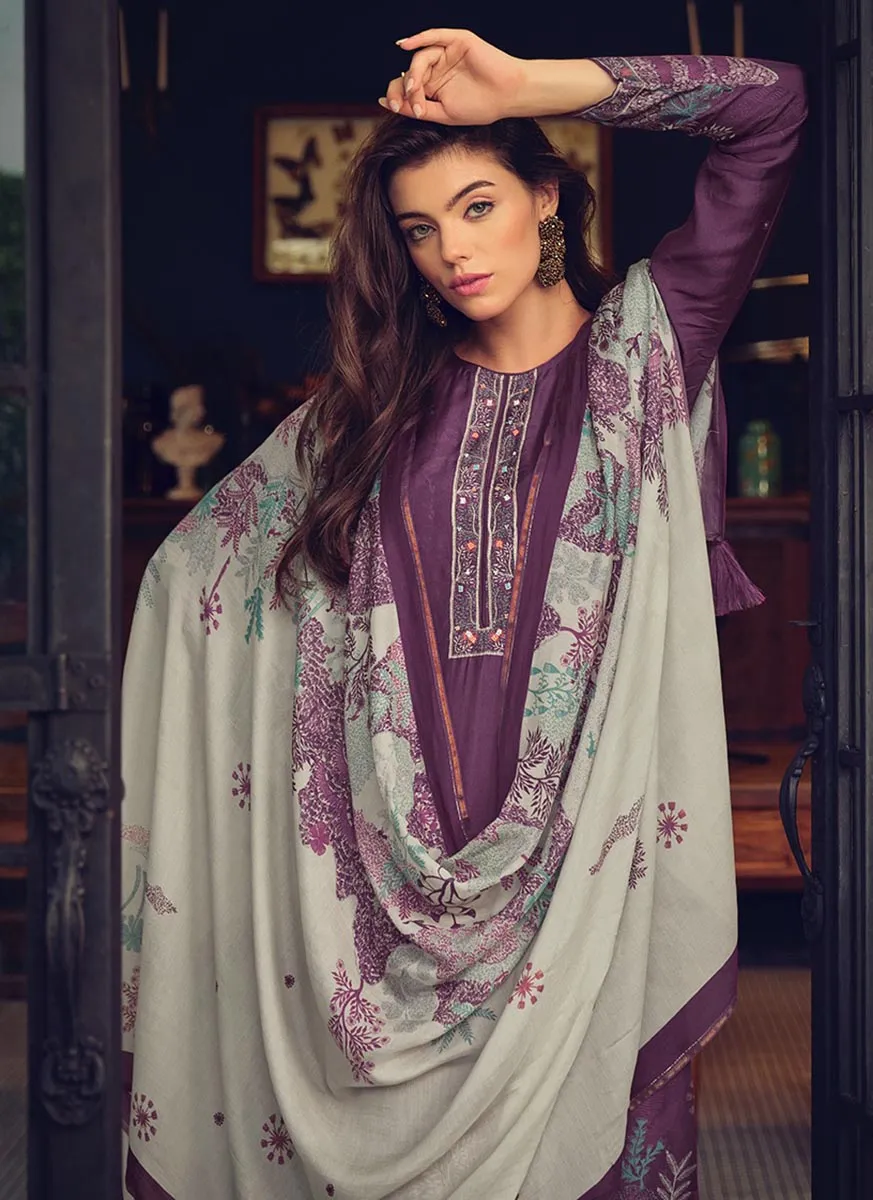 Party Wear Muslin Silk Unstitched Women Salwar Suit Dress Materials