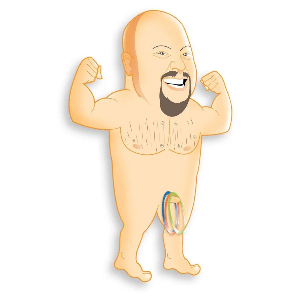 Pipedream - Bachelorette Party Favors Midget Man Inflatable  Ring Toss (Beige)