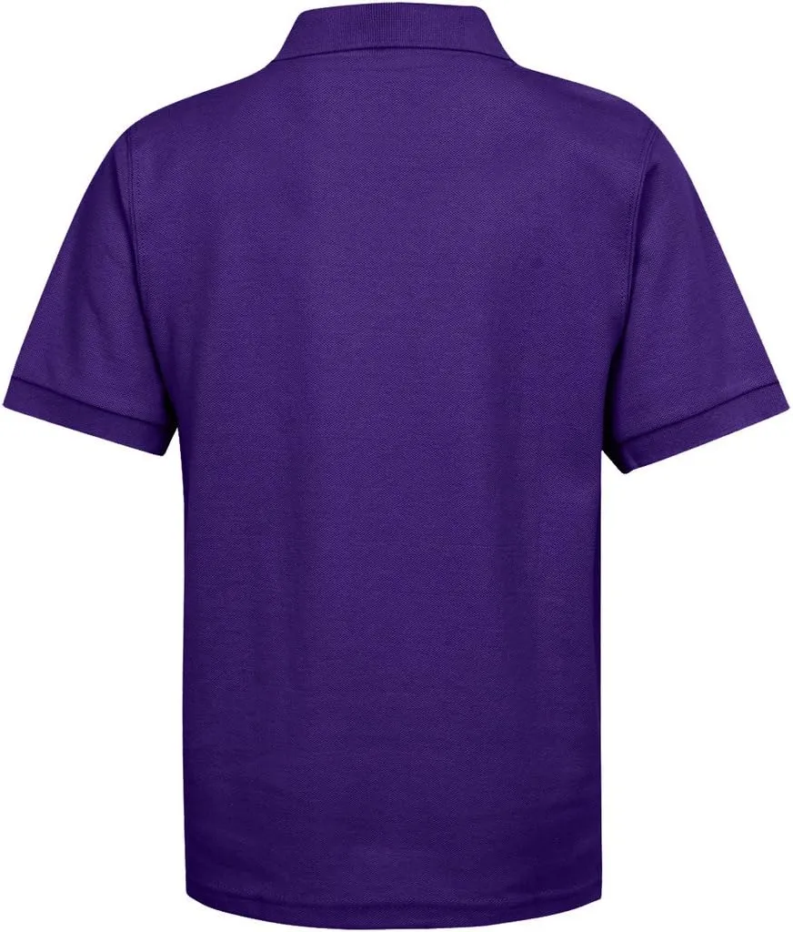 Premium Wear Boys School Uniform Short Sleeve Stain Guard Polo Shirt