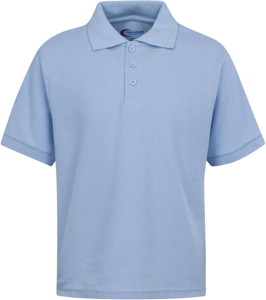 Premium Wear Boys School Uniform Short Sleeve Stain Guard Polo Shirt