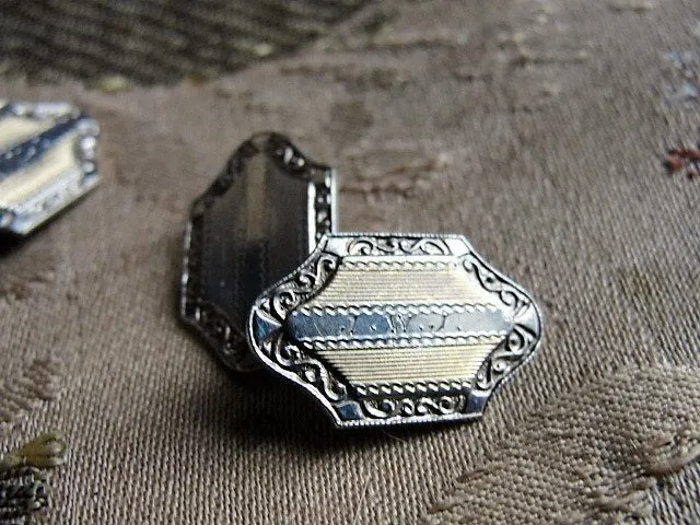 Quality Vintage 1920s ART DECO Gentlemens Pair of Mens Cuff Links Mens Jewelry Gentlemens Cufflinks