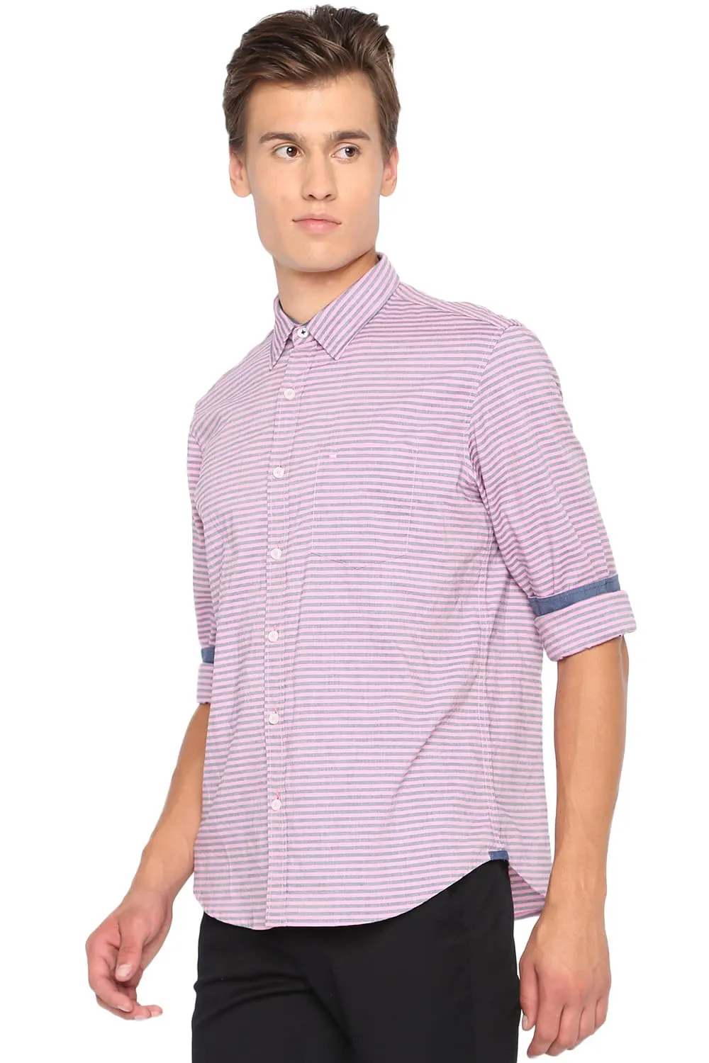 Slim Fit Weft Striped Shirt