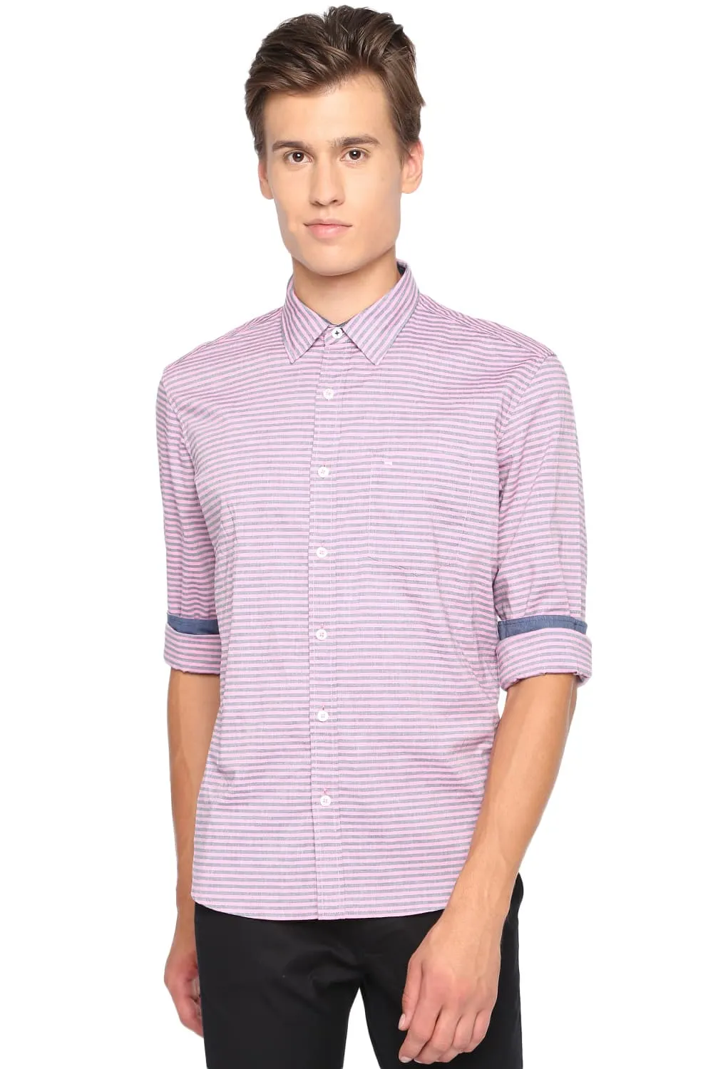Slim Fit Weft Striped Shirt