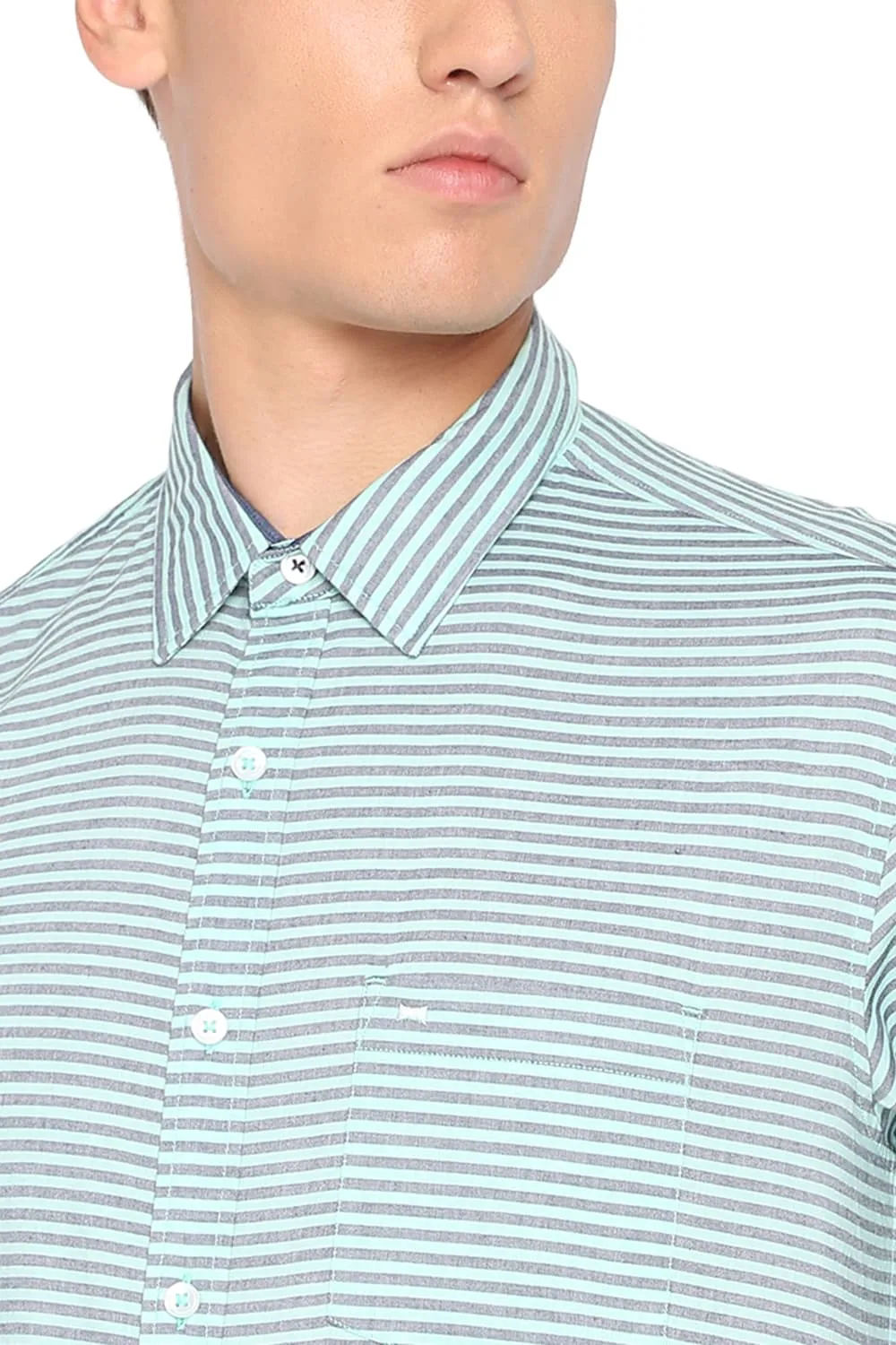 Slim Fit Weft Striped Shirt