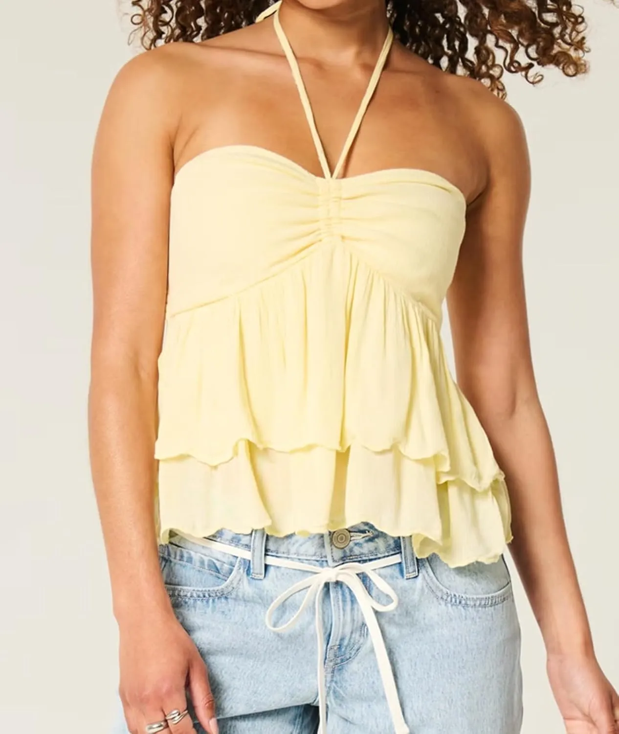 Summer Strapless Floral Print Babydoll Bandeau Tube Tops for Women Sleeveless Halter Y2k Going Out Tops
