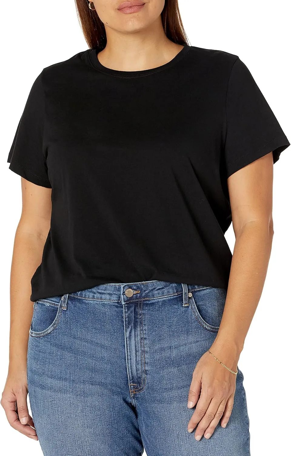 The Drop Women's Courtney Short-Sleeve Tiny Crewneck Jersey T-Shirt