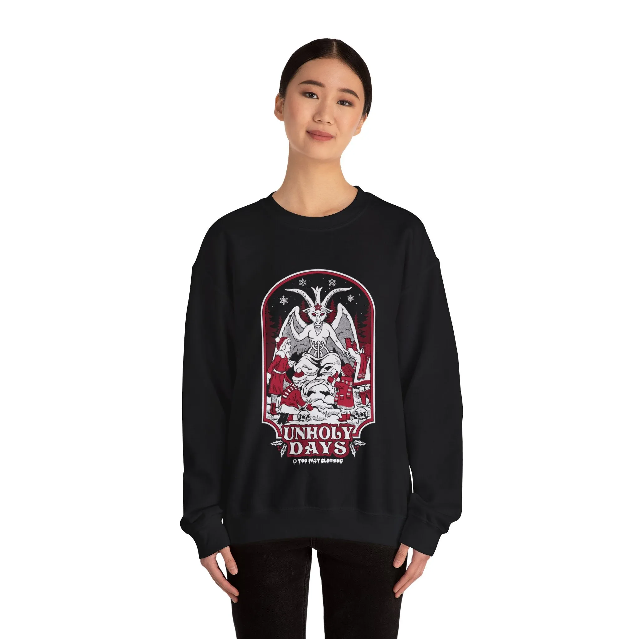 Unholy Baphomet Christmas Crewneck Sweatshirt
